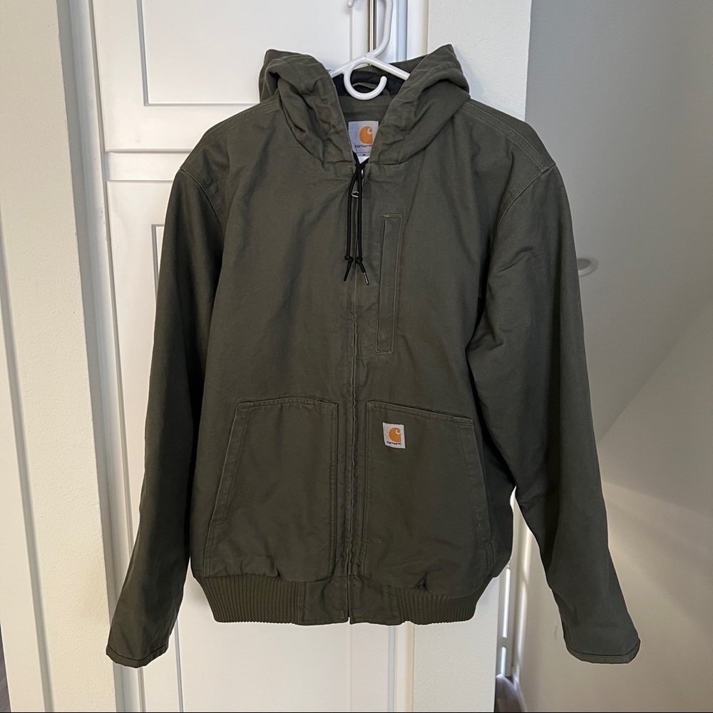 Carhartt Loose Fit Insulated Jacket, Mens M, In Olive